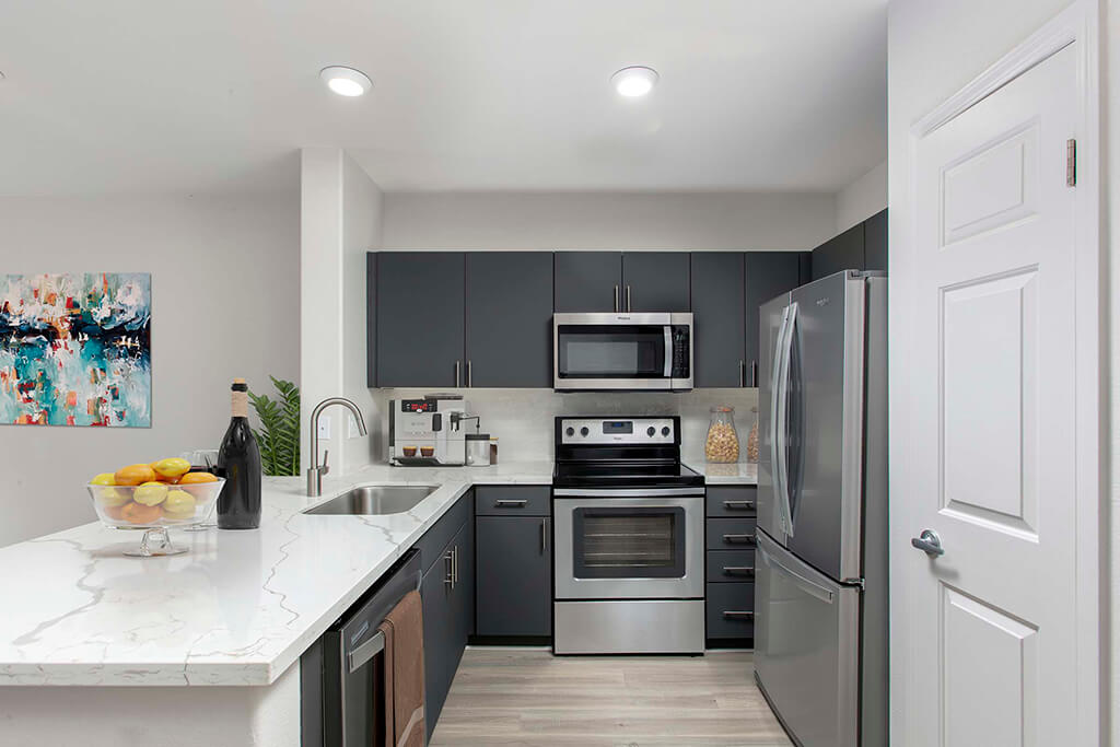 Kitchen at Caprielle Apartments in San Diego CA